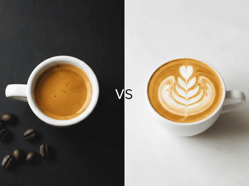 What Is Doppio Coffee? A Fun Guide to This Double Coffee Joy (And Does Cappuccino Have Caffeine?) Doppio vs cappuccino: double espresso with crema vs cappuccino with heart latte art