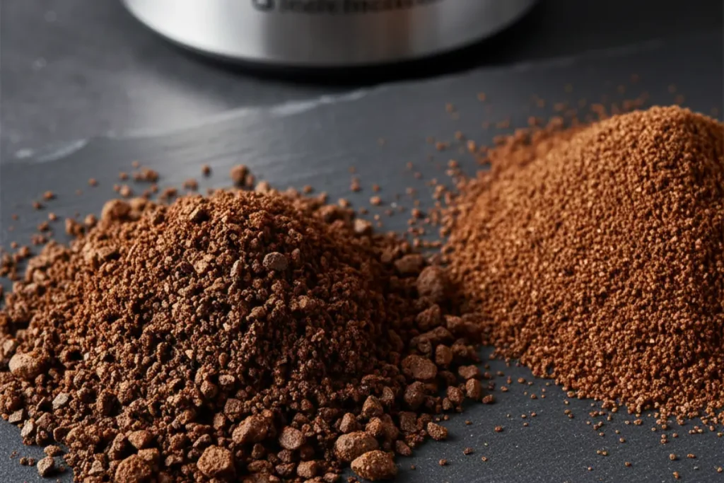 How to grind black coffee beans – coarse vs fine grind comparison for perfect brewing 