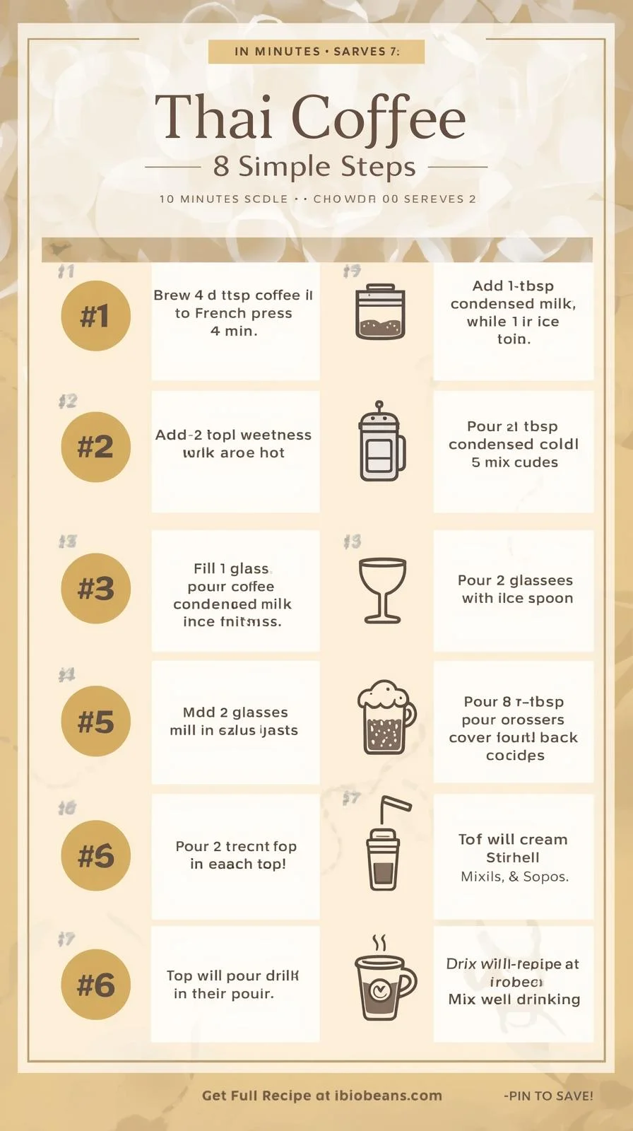 Vertical Pinterest infographic 1000x1500 showing Oliang coffee blend composition with large pie chart - 50% coffee beans, 25% roasted corn, 20% roasted soy beans, 5% sesame seeds with detailed icons and descriptions