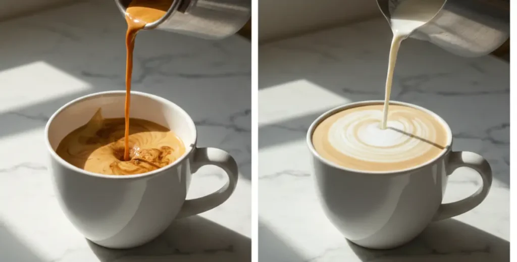  White chocolate breve recipe step by step preparation process