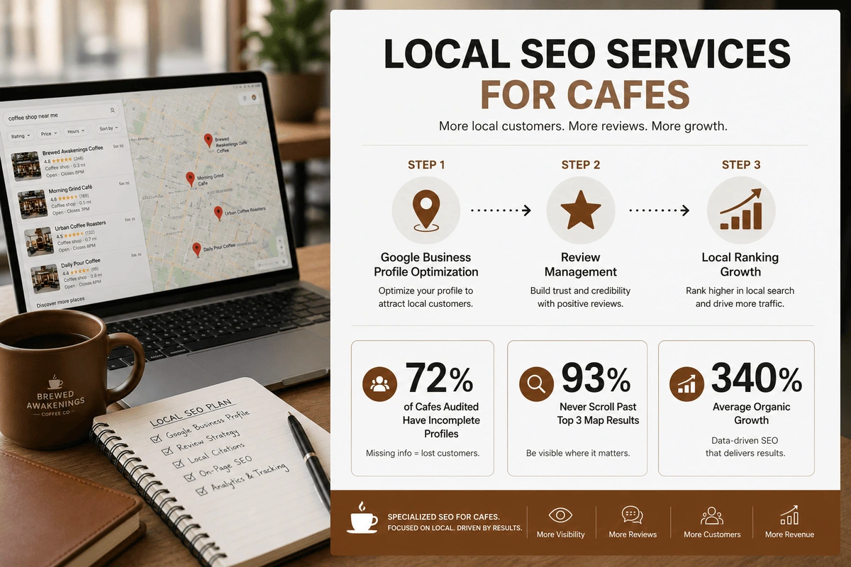 Local SEO Services for Cafes: The Complete 2026 Guide to Ranking Higher, Winning the Map Pack, and Filling More Tables